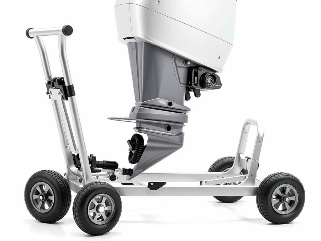 Collapsible outboard motor dolly for easy transport of portable engines in 2025 Collapsible outboard motor dolly for easy transport of portable engines in 2025