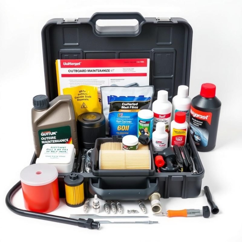 Complete Outboard Maintenance Kit with all essential supplies Complete Outboard Maintenance Kit with all essential supplies
