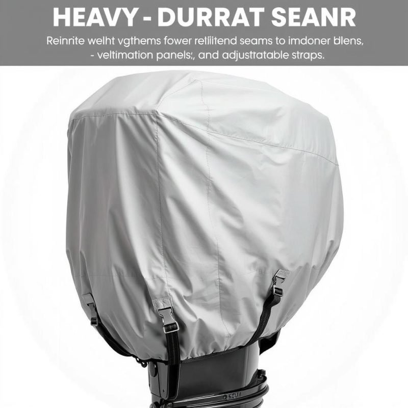 Heavy-Duty Outboard Motor Cover with reinforced seams Heavy-Duty Outboard Motor Cover with reinforced seams