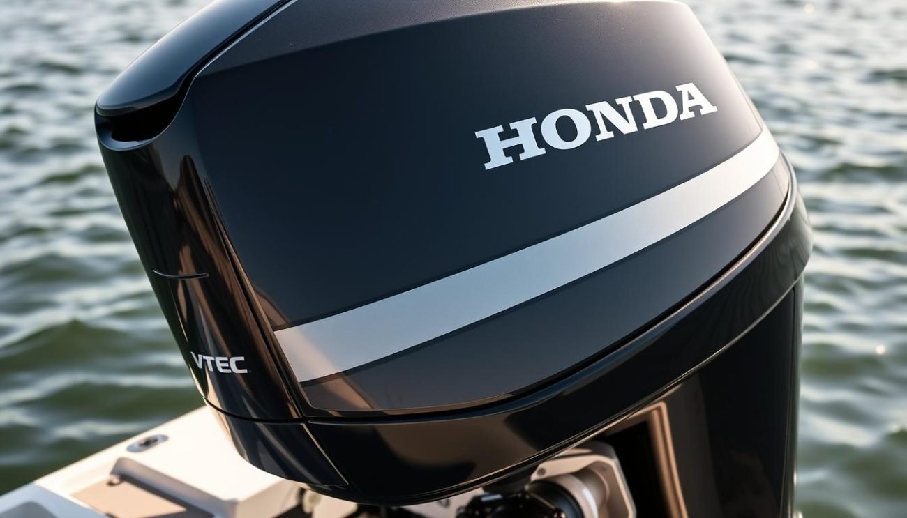 Honda BF150 4-Stroke outboard motor mounted on a boat showcasing its sleek design and fuel efficiency features in 2025 Honda BF150 4-Stroke outboard motor mounted on a boat showcasing its sleek design and fuel efficiency features in 2025
