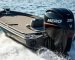 Mercury Pro XS 250hp outboard motor mounted on a bass boat performing at high speed on open water in 2025