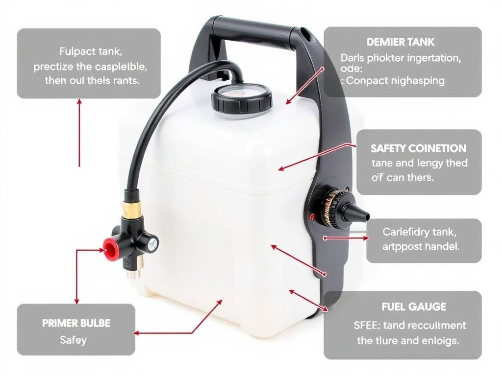 Portable fuel system with integrated tank and fuel line connections for small outboard motors in 2025 Portable fuel system with integrated tank and fuel line connections for small outboard motors in 2025