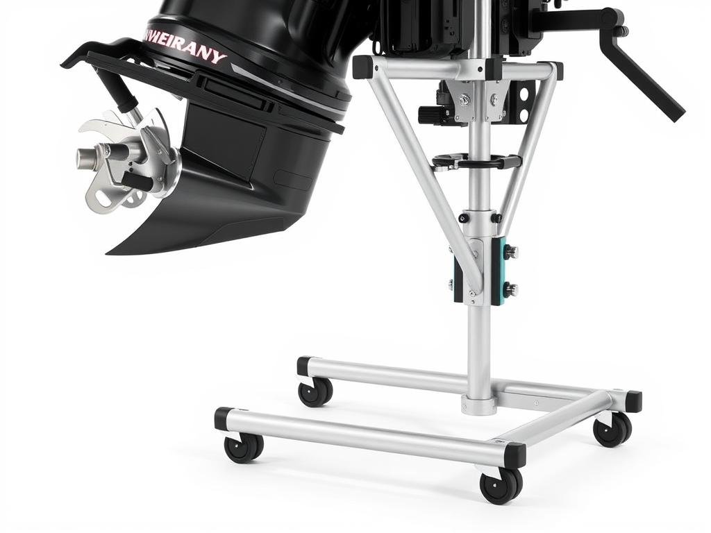 Portable outboard motor stand with adjustable height for maintenance and storage in 2025 Portable outboard motor stand with adjustable height for maintenance and storage in 2025
