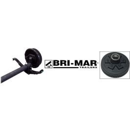 BRI-MAR 5.2K Drop Trailer Axle with Electric Brakes, 93.75" Hub Face / 77" Spring Center BRI-MAR 5.2K Drop Trailer Axle with Electric Brakes, 93.75" Hub Face / 77" Spring Center