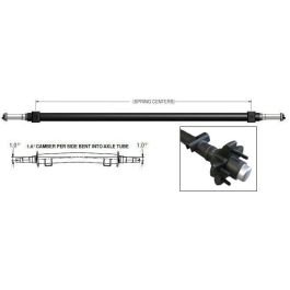 CARRY-ON 3.5K Straight Trailer Axle with Idler Hubs - 88" Hub Face / 74.5" Spring Center CARRY-ON 3.5K Straight Trailer Axle with Idler Hubs - 88" Hub Face / 74.5" Spring Center