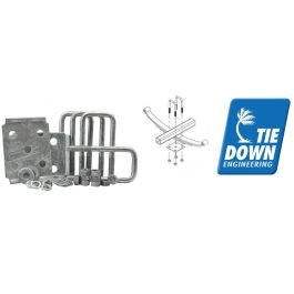 TIEDOWN Galvanized Tie Plate Set for 2-Inch Square Trailer Axle #81185 TIEDOWN Galvanized Tie Plate Set for 2-Inch Square Trailer Axle #81185