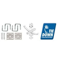 TIEDOWN Zinc Tie Plate Set for 2" Square Trailer Axle #K71-G02-19 TIEDOWN Zinc Tie Plate Set for 2" Square Trailer Axle #K71-G02-19
