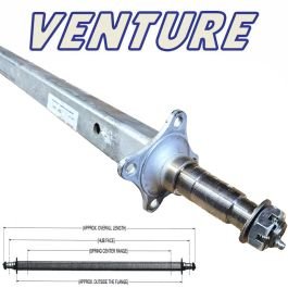 VENTURE 89.88" Square Galvanized Trailer Axle - 3,750 lb. Capacity #20014 VENTURE 89.88" Square Galvanized Trailer Axle - 3,750 lb. Capacity #20014